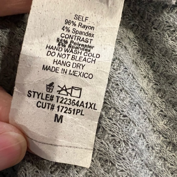 WHITE BIRCH - SUPER SOFT Hoodie / Gray Bodice & Pink Plaid Sleeves & POCKETS - Picture 8 of 8